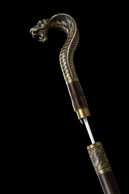 Snake walkingstick sword cane sword gentleman stick (2)