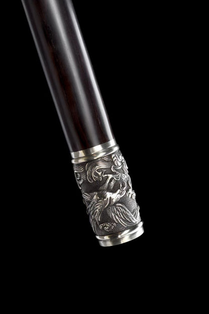 White copper eagle walkingstick sword  cane sword  (5)